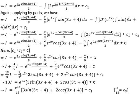 Indefinite Integral Examples And Solutions