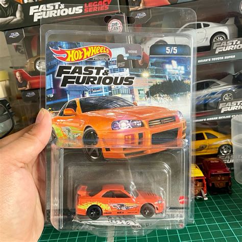 Jual Hot Wheels Premium Fast And Furious Nissan Skyline Gtr Bnr R Orange Free Protektor