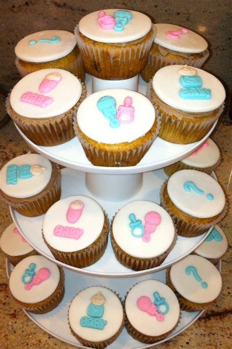 Gender Reveal Cupcakes Fondant Cupcake Toppers LIKE US Https