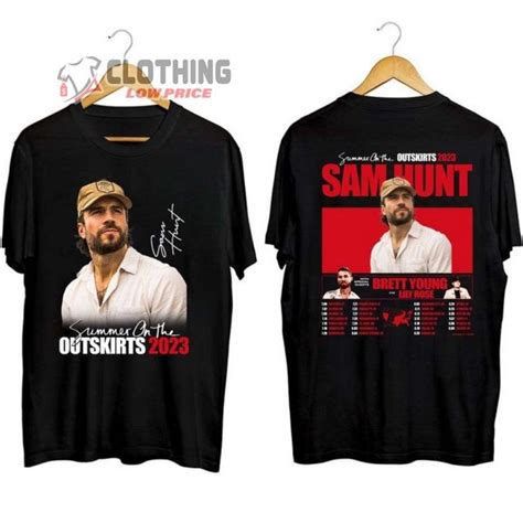 Sam Hunt Summer On The Outskirts 2023 Tour T-Shirt, Sam Hunt Merch, Sam ...