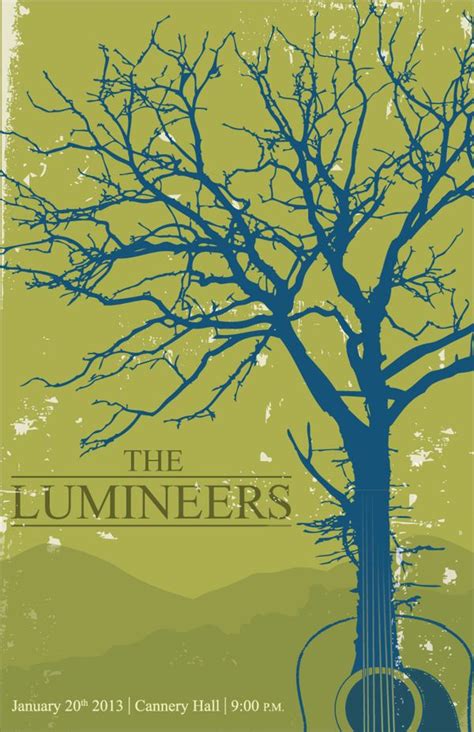 The Lumineers Concert Poster Art The Lumineers Music Illustration