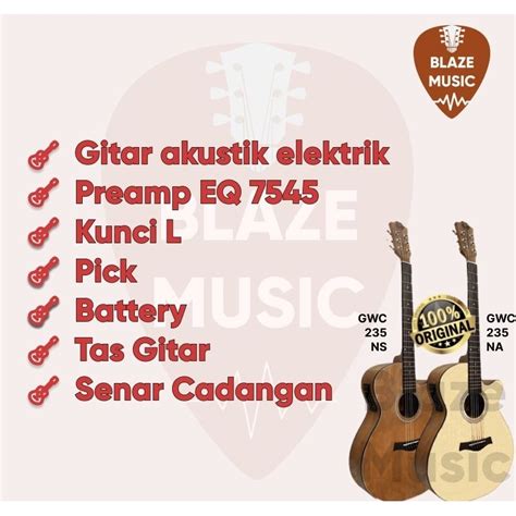 Jual Gitar Akustik COWBOY Elektrik GWC 235 NS NA ORIGINAL TUNER COWBOY