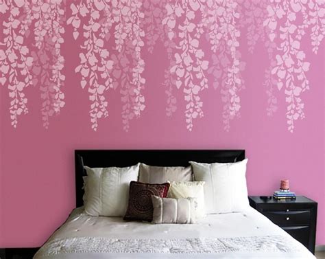 Bedroom wall stencil – Artofit