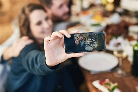 Fondo Selfie De Acción De Gracias Con Familia Y Amor Imagen Divertida