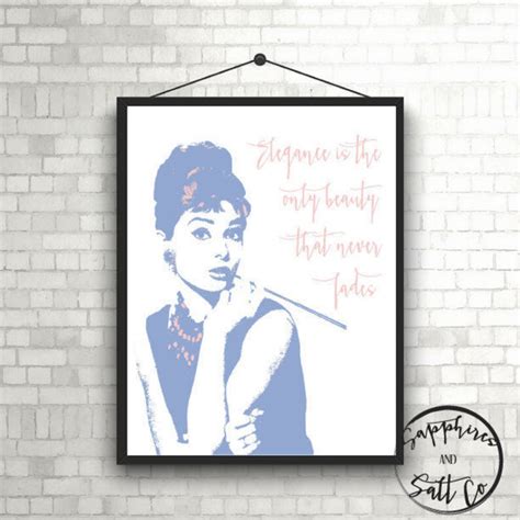 Audrey Hepburn Audrey Hepburn Wall Art Quote Wall Art Etsy