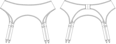 Digital Lingerie Sewing Pattern Multi Size Strap Suspender Belt Beth Tfd By