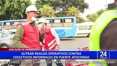 Puente Atocongo Sutran Realiza Operativo Contra Colectivos Informales