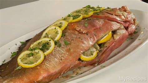 Stuffed Whole Roasted Yellowtail Snapper Recipe | MyRecipes