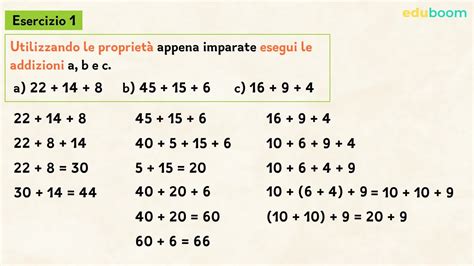 Le Proprietà Delladdizione Matematica Prima Media