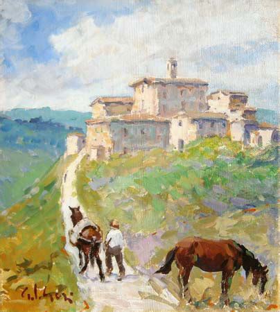 Quadro Di Gino Paolo Gori Mulattiera A Pelago Pittori Contemporanei