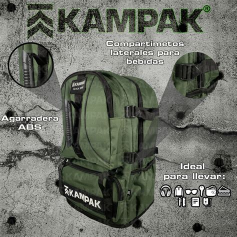 Super Mochila Tactica Kampak Mr Expandible Multiusos