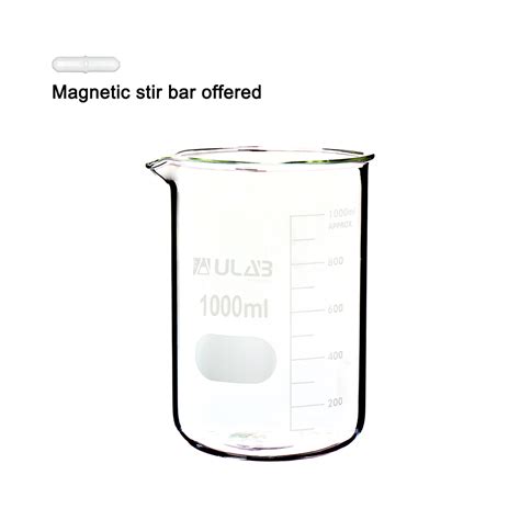 Ulab Scientific Griffin Low Form Glass Beaker With Pc Magnetic Stir