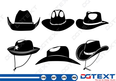 Cowboy Hat SVG, Cowboy Hat Vector, Silhouette, Cricut File, Clipart ...