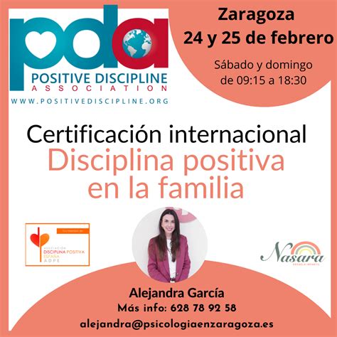 ZARAGOZA TALLER DE CERTIFICACIÓN INTERNACIONAL DE DISCIPLINA POSITIVA