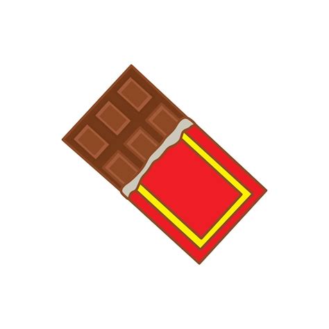 Kinderen Tekenen Cartoon Vector Illustratie Reep Chocolade Pictogram