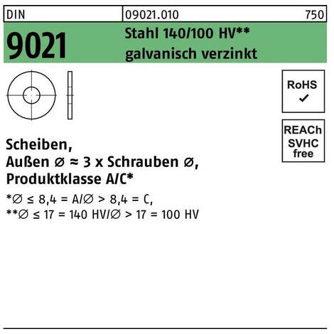 Scheibe Din X X Stahl Hv Galvanisch Verzinkt