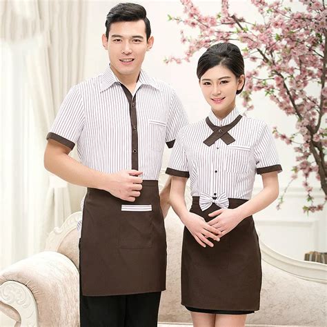 High Quality Work Clothes Restaurant Kitchen Waiter Uniform Short Sleeve Men Women Coat Summer