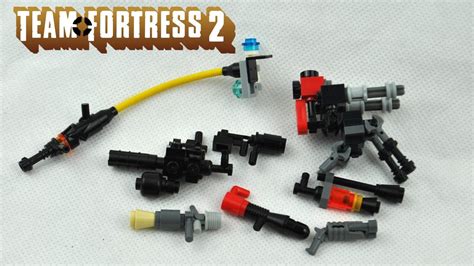 Lego Team Fortress 2 Weapons Heavy Minigun Flamethrower Sentry