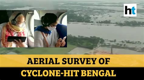 Watch Pm Modi Bengal Cm Conduct Aerial Survey Of Cyclone Amphan Hit