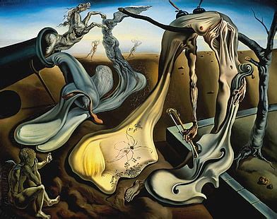 Online crop | HD wallpaper: white horse illustration, surrealism, picture, Salvador Dali ...