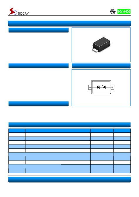 Esd V D C Datasheet Pages Socay Transient Voltage Suppressors