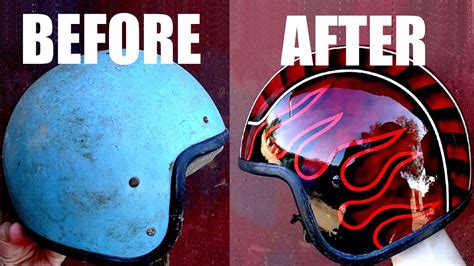 How To Custom Paint A Motorcycle Helmet Tutorial Youtube