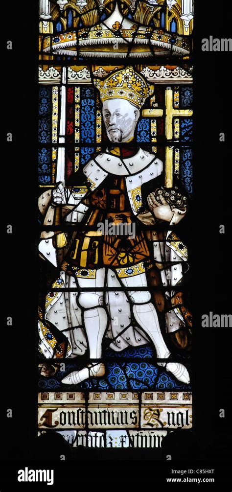 Constantine The Great Stained Glass St Mary`s Guildhall Coventry West Midlands England Uk