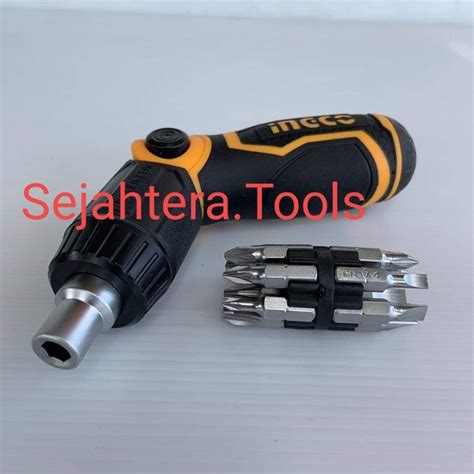 Jual OBENG RATCHET OBENG RACET RATCHET SCREWDRIVER SET 13IN1 INGCO