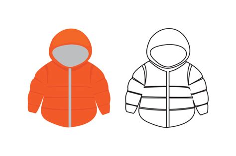 Camping Jacket Fill Outline Icon By Printables Plazza Thehungryjpeg