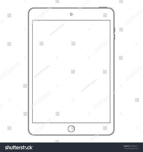 Tablet Outline Icon Ipad Style On Stock Vector Royalty Free 326253512