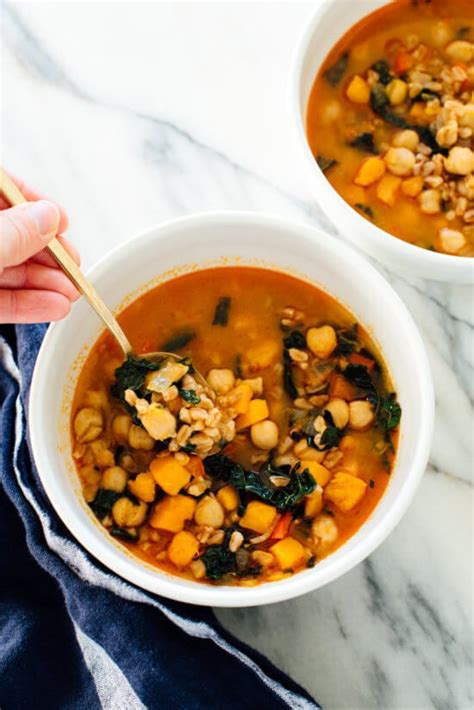 Vegan Sweet Potato Kale And Chickpea Soup Cookie And Kate