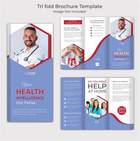 Premium Vector Medical And Healthcare Tri Fold Brochure Design Template