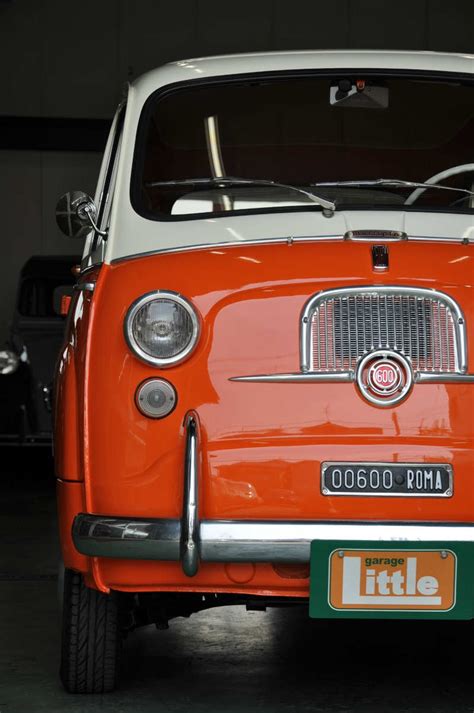 1962y Fiat600 Multipla Arancioracing Bianco