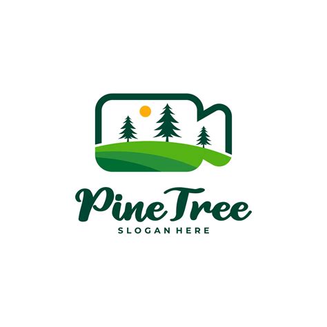 Pine Tree with Camera logo design vector. Creative Pine Tree logo concepts template 33329210 ...