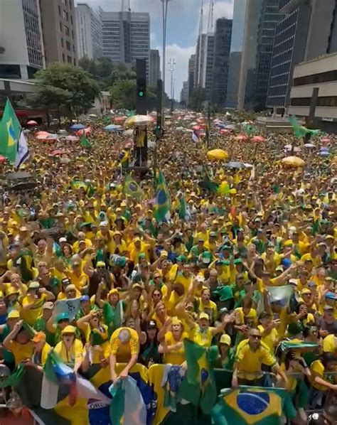 Ato Pró Bolsonaro Reúne Multidão Na Avenida Paulista Em São Paulo