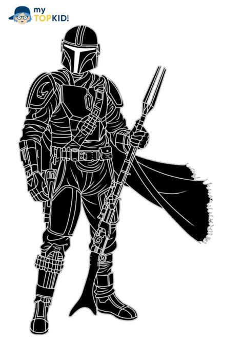 Mandalorian Stencil | Free Printable