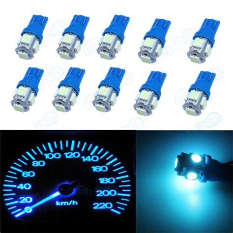 Find Ice Blue Instrument Panel Speedometer T10 194 Wedge 5 SMD 5050 LED