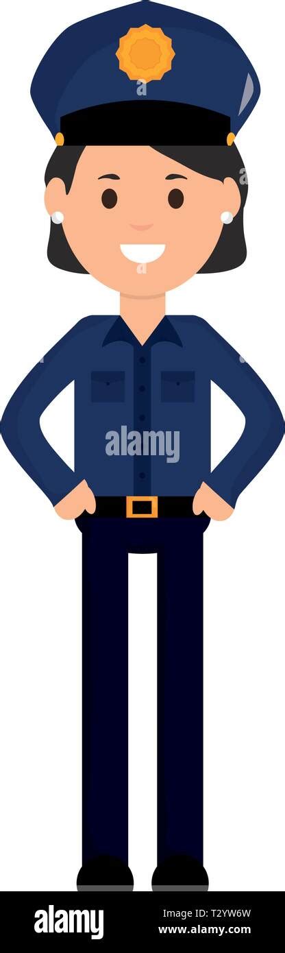 Female Police Officer Avatar Character Vector Illustration Design Stock