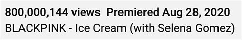 BLACKPINK’s “Ice Cream” Is Their Latest MV To Hit 800 Million Views