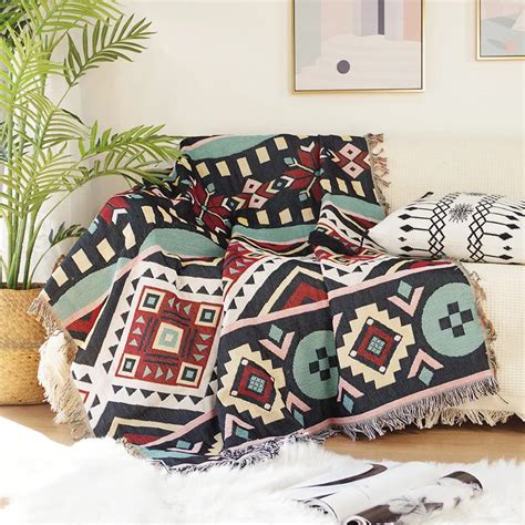 Bohemian Throw Blankets For Beds Cover Abstract Sofa Towel Outdoor