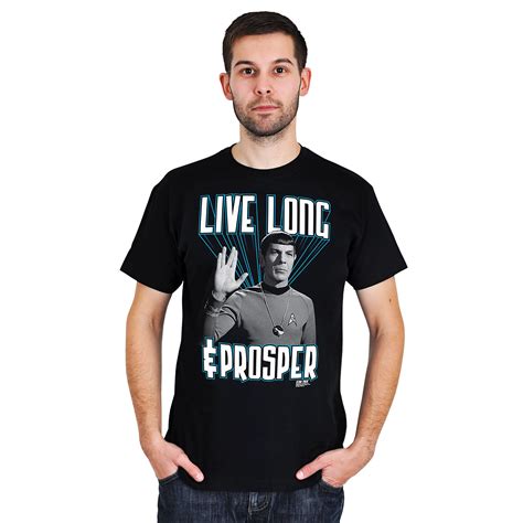 Star Trek Live Long And Prosper Spock T Shirt Schwarz Elbenwald