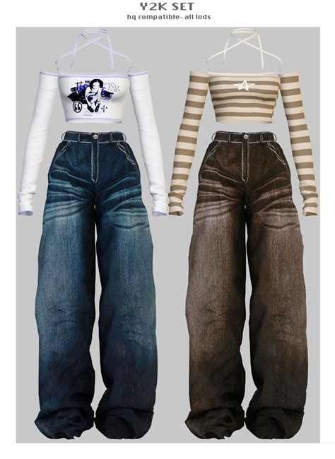 Y K Set Babyetears Sims Clothing Sims Mods Clothes Sims Teen