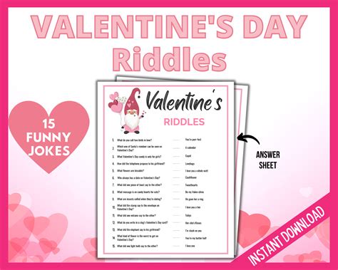 Valentines Riddles Valentines Day Jokes Valentines Games Valentine