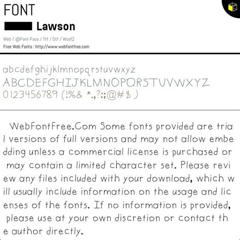 Lawson Fonts Downloads Webfontfreecom