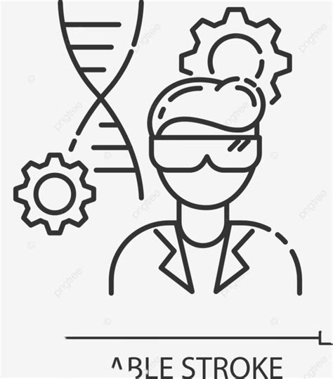 Ingeniero Biomédico Pixel Perfect Linear Icon Profesión Desarrollo