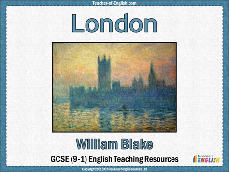 London William Blake Powerpoint And Worksheets Teaching Resources