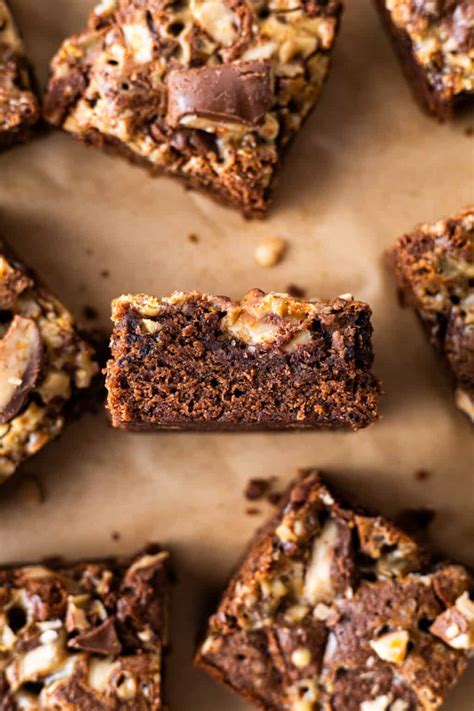 Chocolate Heath Bar Brownies With Toffee Bits Sugary Logic