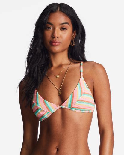 Island Glow Tanlines Charlie Fixed Triangle Bikini Top For Women