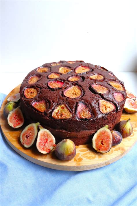 Chocolate Cognac Fresh Fig Cake Very Vegan Val