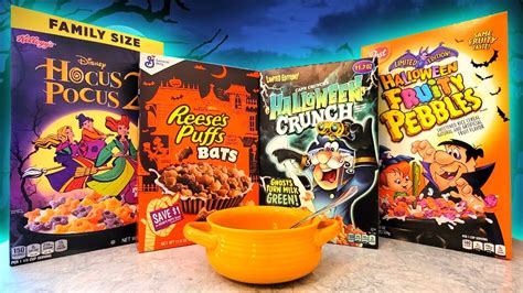 HALLOWEEN 2022 CEREAL UNBOXING TASTE TEST HOCUS POCUS REESE BATS